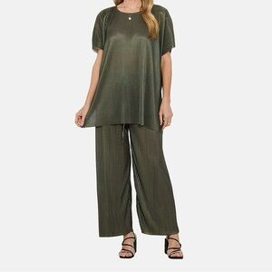 Olive Green Women's Pants & Jumpsuit Set